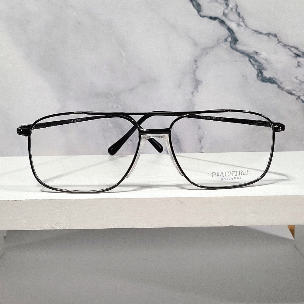 NEW Rx'able Eyeglass Frame, black/gunmetal glasses, men unisex glasses 53-16-140